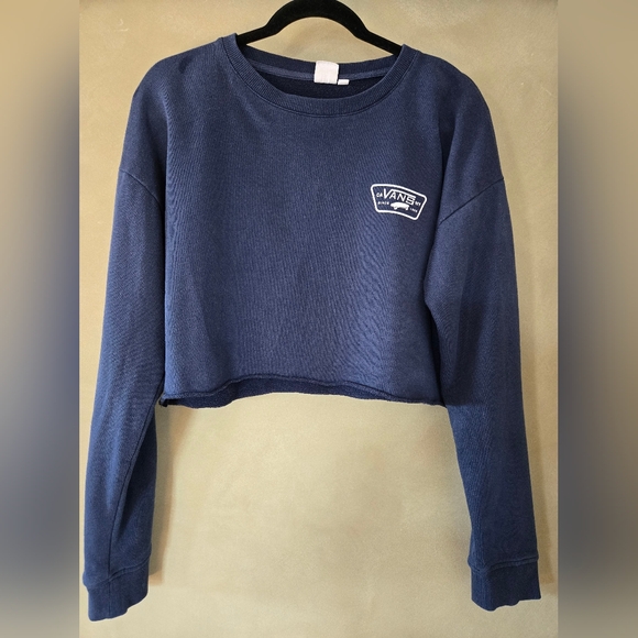 Vans | Navy Blue Women's Crop Top, Size M - Picture 2 of 7